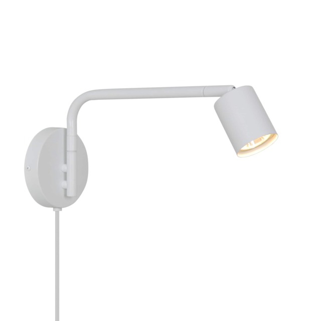 Nordlux Explore Indoor Wall light White Metal Sensor GU10 Adjustable Head - Plug In or Mains Powered , IP20