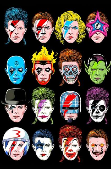 Butcher Billy Floating Heads of David Bowie 61 x 91.5cm Maxi Poster