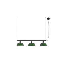 Tatawin Medium Bar Pendant Ceiling Light Black, Gloss Green 3x E27