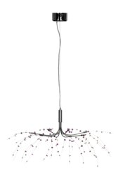 Orsina Xavia Purple and Clear 8 Light Ceiling Light