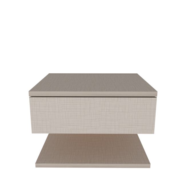 Decorotika Vivid Floating Nightstand - 45 cm W x 31.4 cm H x 36.8 cm D Cream Cotton Beige