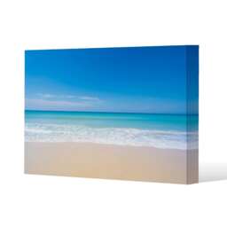 Nature landscape view of beautiful tropical beach and sea in sunny day (Canvas Print)