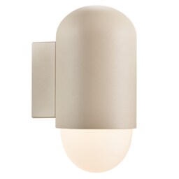 Nordlux Heka Outdoor Wall Light Sand Aluminium Solar E27 Sensor Weatherproof - Mains Powered, IP54 Cream Sand