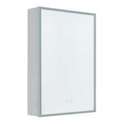 Living and Home Frameless 1-Door LED Mirror Cabinet Chrome