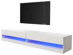 Galicia Wall TV Unit with LED White White