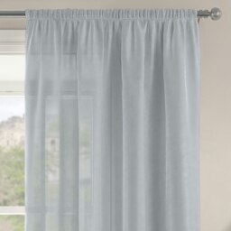 Velosso Riva Slot Top Single Voile Panel - 150cm x 122cm Silver Silver