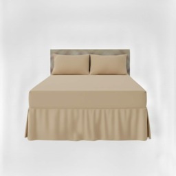 Fitted Valance Bed Sheet Polycotton Mattress Cover And Frill Easy Care Brown Single