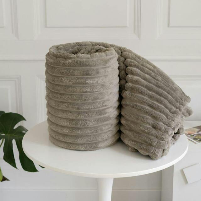 Kampala Hill Chunky Cord Blanket/Throw Beige