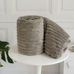Kampala Hill Chunky Cord Blanket/Throw Beige