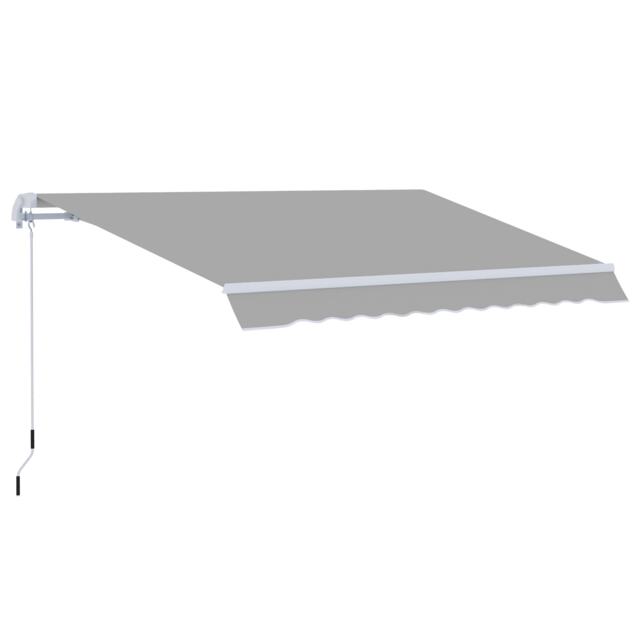 Outsunny Retractable Awning for Door & Window Garden Shelter Canopy 3 x 2m Grey 1