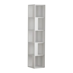 Decortie Piano Bookcase 31x31x159cm White