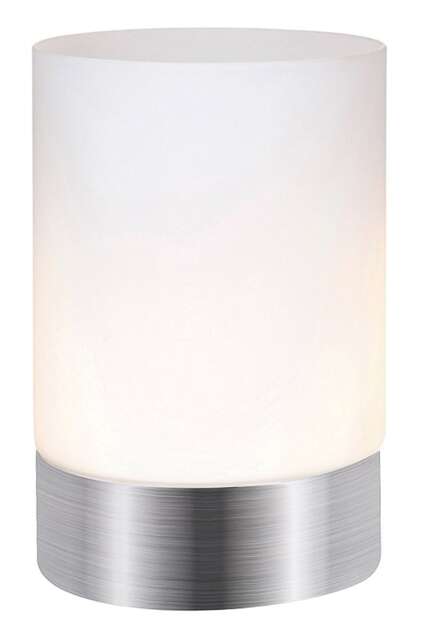 Contemporary Small Brushed Silver Touch Dimmable Table Lamp Silver Satin Nickel 1