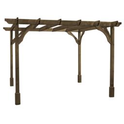 Premium Pergola - Wood - L360 x W480 x H270 cm - Rustic Brown
