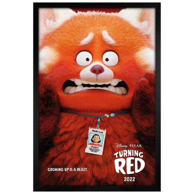 Black Wooden Framed Turning Red Maxi Poster Multi