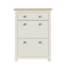 Lancaster 2 Door 1 Drawer Shoe Cabinet Cream Cream