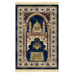 Velvet Prayer Mat - Blue and Green Blue
