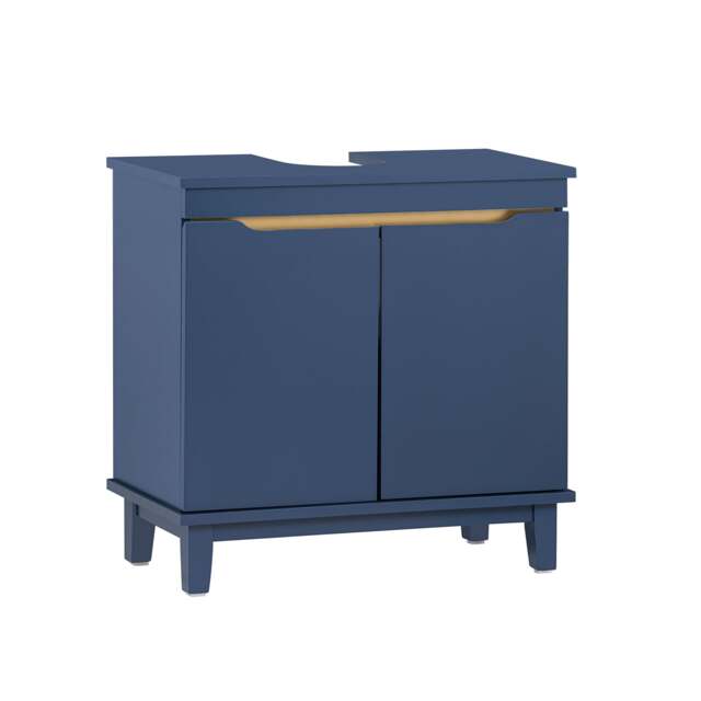 SoBuy BZR113-B,Under Sink Bathroom Cabinet with 2 Doors and Shelf Blue Blue 1