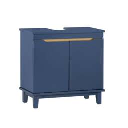 SoBuy BZR113-B,Under Sink Bathroom Cabinet with 2 Doors and Shelf Blue Blue 1
