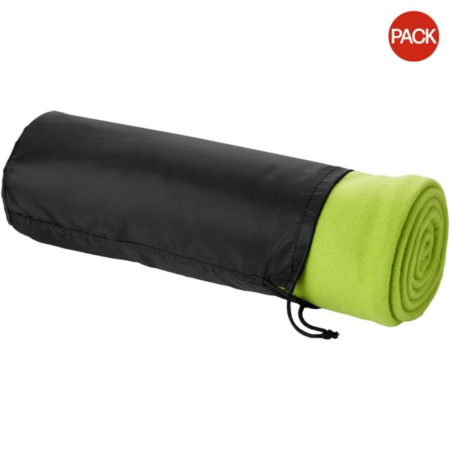 Bullet Huggy Blanket And Pouch (Pack of 2) - Lime Green - 150 x 120 cm