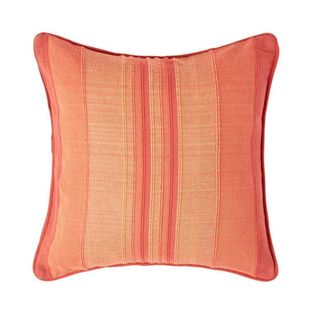Homescapes Cotton Striped Terracotta Cushion Cover Morocco - 60 x 60 cm Orange Terracotta 60 x 60 cm
