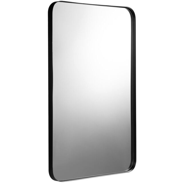 COSTWAY Wall-Mounted Rectangular Mirror Bathroom Makeup Mirror