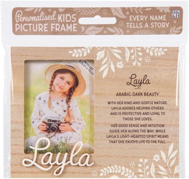 History & Heraldry Pre-Personalised Kids Wooden Picture Frame - Layla
