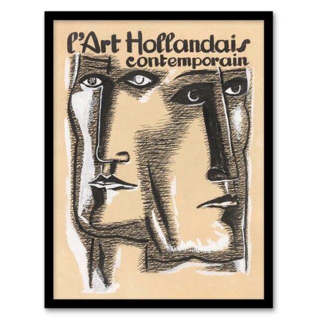 "Contemporary Dutch Art Book Cover Leo Gestel Framed Wall Art Print 12X16"""