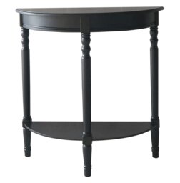 Heritage Half Moon Black Console Table Black
