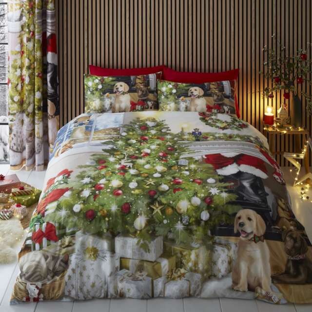 Fusion Christmas Tree Duvet Cover Set Multi