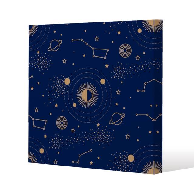Magic night sky map (Canvas Print) / 46 x 46 x 4cm Multi