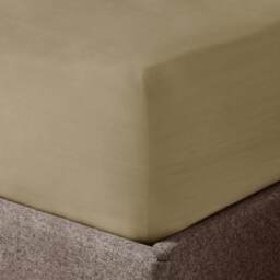 Velosso Washed Linen Look Fitted Sheet Brown Beige King