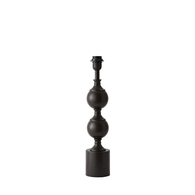 ValueLights Declan Metal Candlestick Table Lamp Base Black