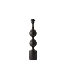 ValueLights Declan Metal Candlestick Table Lamp Base Black