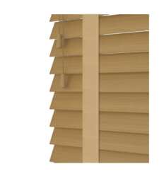 50cm Sahara Oak Faux Wood Venetian Blinds with Tapes (120cm Drop) Brown Brown