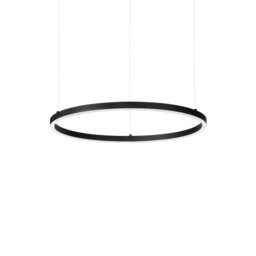 ORACLE Slim 50cm DALI Dimmable 3000K Round Integrated LED Pendant Ceiling Light Black