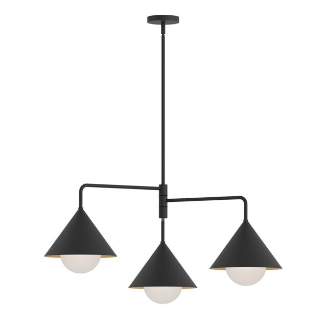 Alora Mood Remyck Multi Arm Pendant Ceiling Light Contemporary Matt Black 3x E27