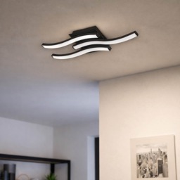 EGLO Basic Cabezas-E Black Steel & Plastic 3 Flame Wall/Ceiling Light, 3000K