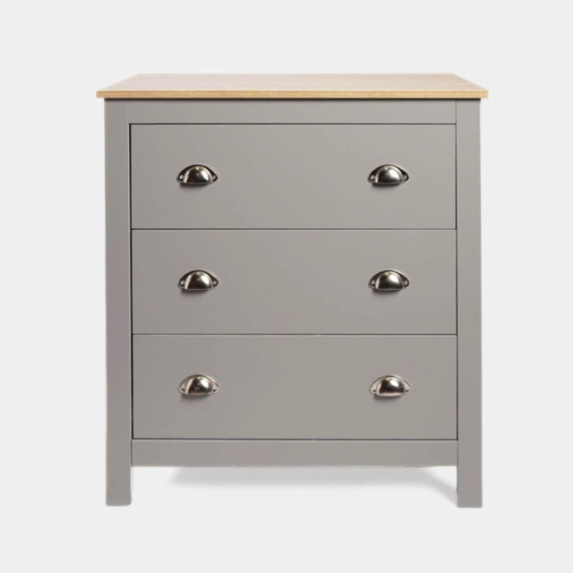 OHS Chicago 3 Drawer Bedside Table Hallway Cabinet Nightstand
