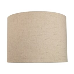 "Contemporary and Sleek Taupe Textured 10"" Linen Fabric Drum Lamp Shade 60w Max Cream Taupe 1"