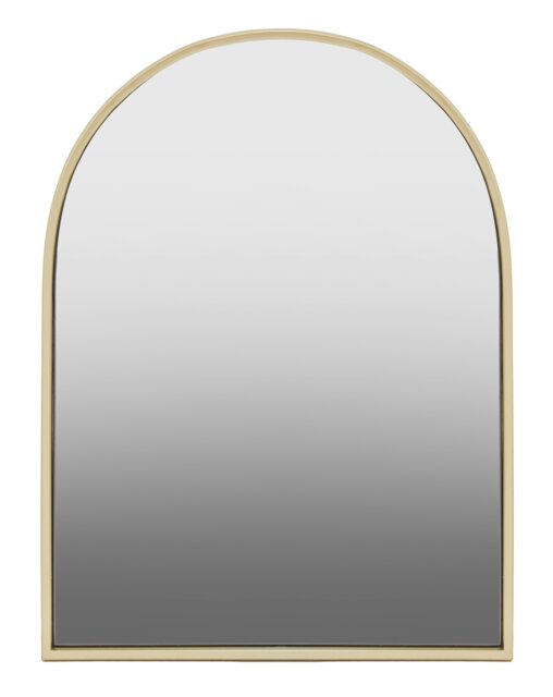 Trento Gold Finish Arched Wall Mirror Gold