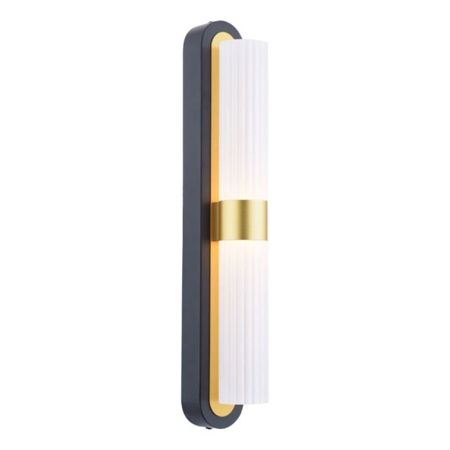 Kira 2-Light Black and Brass Wall Light