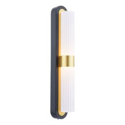 Kira 2-Light Black and Brass Wall Light