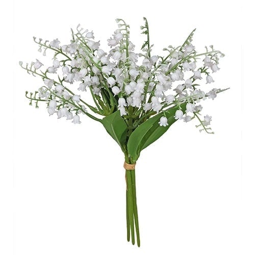 White Lily of the Valley Bunch Artificial Flower Decoration 30cm