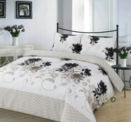 Bethany Floral Duvet Cover Set - Double - Black