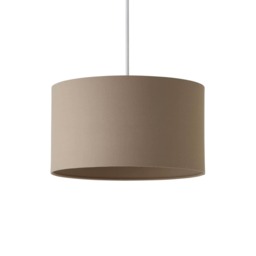 ValueLights Reni Taupe Fabric Drum Ceiling Shade (D)35cm