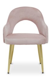 Orsina Dusty PInk Velvet Dining Chair, Versatile Velvet Upholstered Dining Table Chair, Tapered Living Room Chair