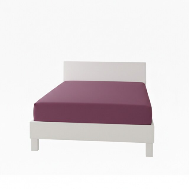 Polycotton Fitted Sheet Extra Deep 40cm Skirt Easy Care Purple Plum King