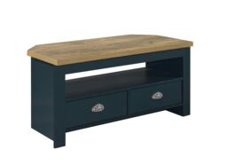 Highgate Corner TV Unit Navy Oak