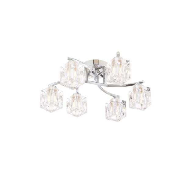 Pagazzi Coraline 6-Light Polished Chrome Semi-Flush Ceiling Light