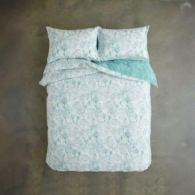 Cow Parsley Polycotton Duvet Set Green Green